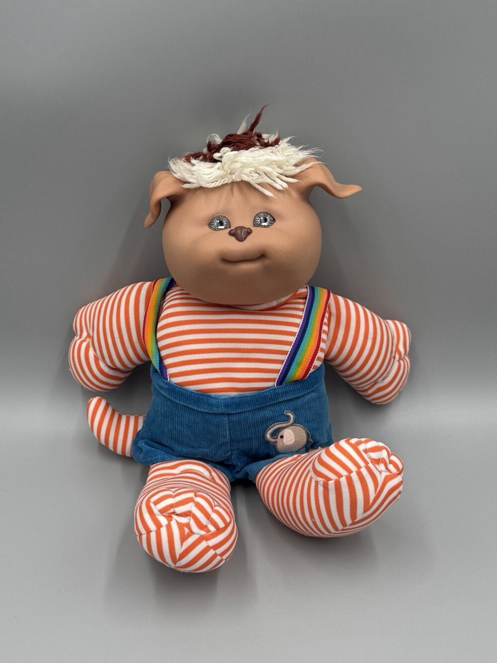 Vintage 1983 Cabbage Patch Kid Koosas Cat Blue Overalls